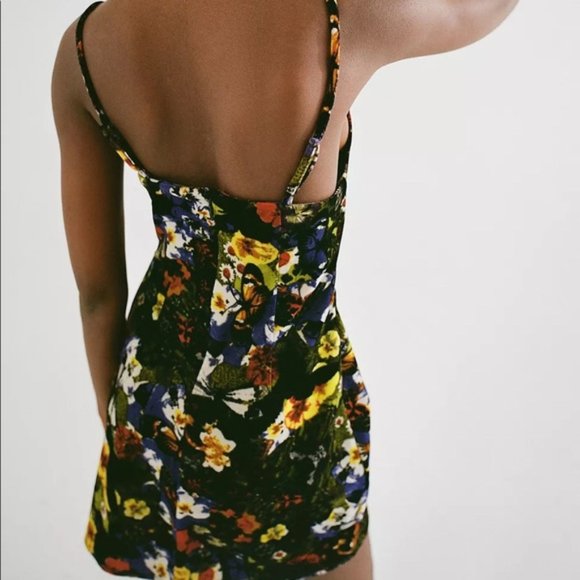 UO Velvet Mallory Cowl Neck Slip Dress - Picture 4 of 8